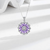 Flower Brass Micro Pave Cubic Zirconia Jewelry Set FS-WG0AAA8-01-3