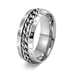 Rotatable Titanium Steel Finger Ring PW-WG0C89D-06-1