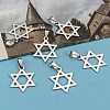 Tarnish Resistant Boy Jewelry Original Color 201 Stainless Steel Pentagram Pendants STAS-I032-224-5