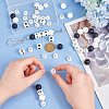 56Pcs Letter & Number Theme Silicone Beads Sets SIL-PH0001-32-3