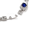 Platinum Alloy Teardrop Link Chain Bracelets LS-BJEW-A005-01A-3