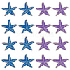 16Pcs 2 Colors Starfish Self Adhesive Computerized Embroidery Cloth Iron on/Sew on Patches DIY-FG0008-18-1