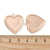 Rack Plating Heart Brass Locket Pendants KK-T071-11RG-2