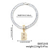 Fashionable Brass Micro Pave Clear Cubic Zirconia Charm Bracelets AF9298-2-1
