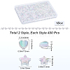 800Pcs 2 Styles Eco-Friendly Transparent Acrylic Beads TACR-SP0001-01B-2