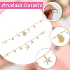 2Pcs 2 Styles Ocean Brass Bag Decorative Chains HJEW-SC0003-24A-6