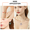 36Pcs 6 Colors Angel Glass Pendants PALLOY-CA00009-7