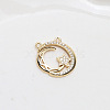 Brass Micro Pave Cubic Zirconia Pendants INS-PW0002-07G-1