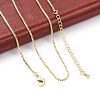 Brass Box Chain Necklaces X-NJEW-K123-11G-1
