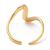 304 Stainless Steel Open Cuff Rings for Women STAS-D085-01G-3