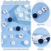 56Pcs Letter & Number Theme Silicone Beads Sets SIL-PH0001-32-4