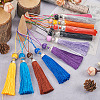 28Pcs 14 Colors Polyester Tassel Big Pendants Decorations HJEW-TA0001-07-5