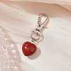 Natural Red Jasper Pendant Decorations HJEW-JM02908-05-2