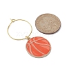 Sport Theme Alloy Enamel Wine Glass Charms AJEW-JO00209-5