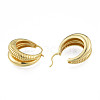 Brass Teardrop Chunky Hoop Earrings for Women EJEW-N011-84-4