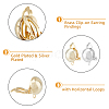 DICOSMETIC 16Pcs 2 Colors Brass Clip-on Earring Findings KK-DC0002-23-4