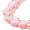 Heart Handmade Lampwork Beads Strands LAMP-G150-01D-4