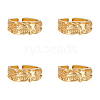4Pcs Brass Cuff Open Rings for Men RJEW-UN0003-11G-1