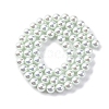 UV Plating Pearlized Glass Pearl Beads Strands GLAA-F128-01A-T13-4