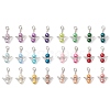 24Pcs Glass Pearl & Alloy Angel Pendant Decorations HJEW-JM02834-1