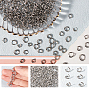 SOFPLATE 600Pcs 3 Styles 304 Stainless Steel Open Jump Rings STAS-SP0001-70-4