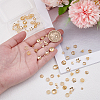 90Pcs 15 Styles Brass Bead Caps KK-PH0012-19B-3