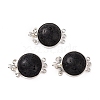 Natural Lava Rock Box Clasps G-E427-16P-1