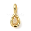 Brass Micro Pave Cubic Zirconia Pendants KK-U050-04G-01-2