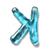 Transparent Resin Alphabet Pendants LS-RESI-C028-02K-2