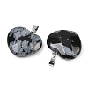 Natural Snowflake Obsidian Pendants G-A281-02P-09-2