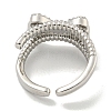 Brass Micro Pave Cubic Zirconia Cuff Ring RJEW-E296-08P-3