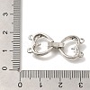 Brass Micro Pave Clear Cubic Zirconia Fold Over Clasps KK-K389-102P-3