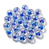 UV Plating Rainbow Iridescent Acrylic Beads OACR-A014-02E-3