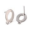 Non-Tarnish 201 Stainless Steel Stud Earring Findings STAS-K241-03P-2