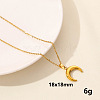Stainless Steel Moon Sun Chain Necklace Simple Elegant Cool Style RF4782-4-1