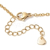 Natural Amber Chip Pendant Bib Necklaces with 304 Stainless Steel Cable Chains NJEW-JN05942-5