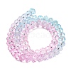 Transparent Painted Glass Beads Strands X1-DGLA-A034-T8mm-A22-5