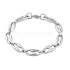 304 Stainless Steel Coffee Bean Chain Bracelets for Women Men BJEW-F488-45P-4