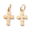 Brass Tiny Cross Charms KK-A149-07G-2