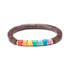 4Pcs 4 Style Handmade Polymer Clay Heishi Beads Stretch Bracelets Set BJEW-JB07511-5