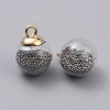 Transparent Glass Globe Pendants GLAA-TAC0002-K04-2