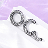 2 Pairs 316 Stainless Steel Spring Gate Rings STAS-BBC0007-87-3