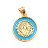 Brass Enamel Pendants KK-P209-03G-06-RS-2