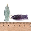 Natural Fluorite Carved Pendants G-G314-01G-10-3