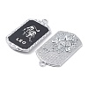 Alloy Twelve Constellations Series Big Pendants PALLOY-O107-01P-02-3