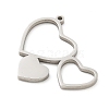 201 Stainless Steel Pendants STAS-R133-01P-05-2