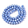 Electroplate Glass Beads Strands EGLA-A044-P8mm-B17-3