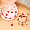 Flower Alloy Acrylic Cuff Bangles & Link Bracelets & Stud Earrings & Pendant Necklaces & Rings WG72368-04-2