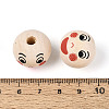 Printed Schima Wood Beads WOOD-T033-02E-3