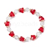 Glass Beads Stretch Bracelets BJEW-JB11414-02-2